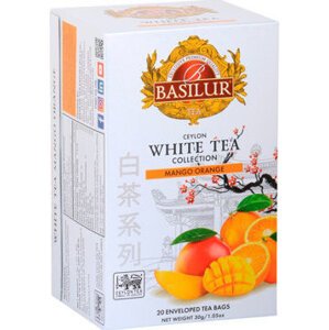 BASILUR White Tea Mango Orange prebal 20× 1,5 g