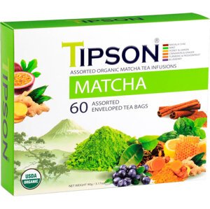 TIPSON BIO Matcha Kazeta Variácie prebal 60× 1,5 g