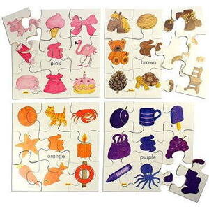 Drevená didaktická hračka – Puzzle farby 2