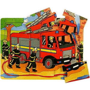 Drevené puzzle – Hasiči