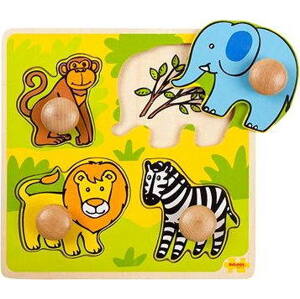 Drevené vkladacie puzzle - Safari