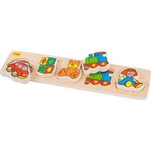 Drevené široké vkládacie puzzle – Hračky