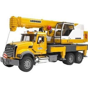 Bruder Nákladný automobil MACK Granite so žeriavom Liebherr