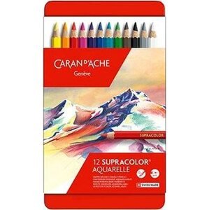 CARAN D'ACHE Supracolor Aquarelle 12 farieb