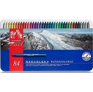 CARAN D'ACHE Neocolor II 84 farieb v kovovom boxe