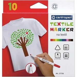 CENTROPEN značkovač 2739, na textil, ergo, balenie 10 ks