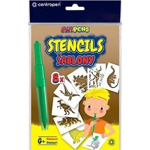 CENTROPEN šablóny k fúkacím fixkám 9996 G + dinosaury