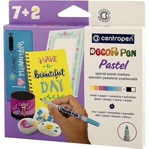 CENTROPEN Decor pen 2738 pastel 8 + 1 ks