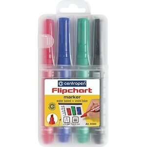 Centropen značkovač 8560/4 flipchart v etui