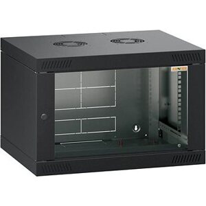 Conteg RQN-06-60/45 – 19" nástenný rozvádzač 6U, 572 × 450 mm, čierny