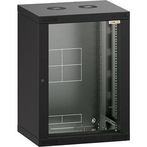 Conteg RQN-15-60/45 – 19" nástenný rozvádzač 15U, 572 × 450 mm, čierny