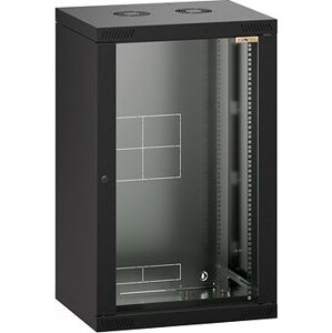 Conteg RQN-18-60/45 – 19" nástenný rozvádzač 18U, 572 × 450 mm, čierny