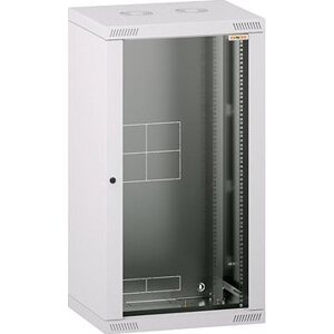Conteg RQN-21-60/45 – 19" nástenný rozvádzač 21U, 572 × 450 mm, sivý