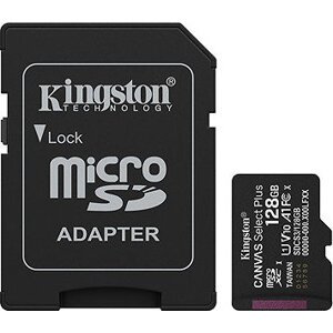 Kingston MicroSDXC 128 GB Canvas Select Plus Gen 3 + SD adaptér