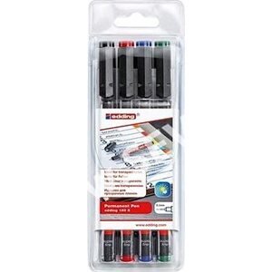EDDING 140 S OHP pen, sada 4 farieb