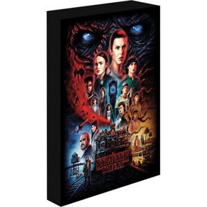Stranger Things, 30 × 40 cm – LED svietiaci obraz