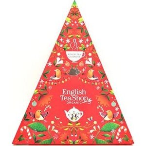 ETS Adventný kalendár Červený trojuholník 25 pyramídok sypaných čajov Bio