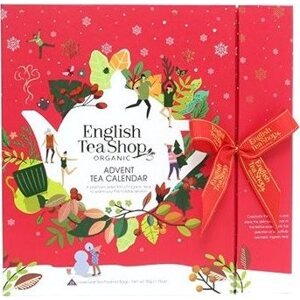 English Tea Shop Červený adventný kalendár 50 g, 25 ks bio ETS25