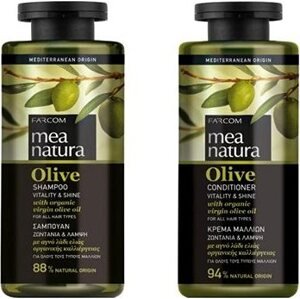 Farcom Mea Natura Olivový Šampón Vitalita a Lesk 300 ml + Olivový Kondicionér 300 ml