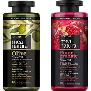 Farcom Mea Natura Šampón Gr. Jablko, ochrana farby, 300 ml + Olivový šampón Sila a Jemnosť 300 ml