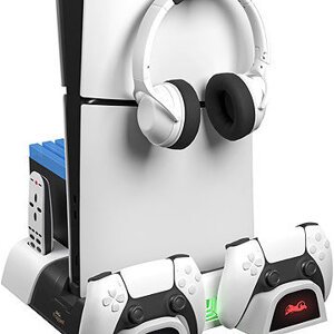 Froggiex FX-P5-C4-W PS5/PS5 Slim Multifunctional Cooling Stand + Headset holder