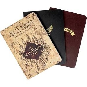 Harry Potter – Icons and Maps – súprava troch zápisníkov