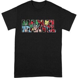 Marvel Comics - Logo Character Infill - tričko L