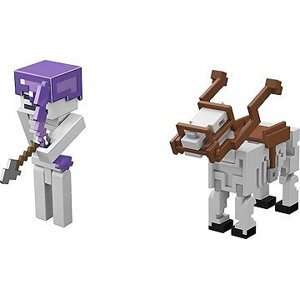 Minecraft 8 cm, dvojbalenie Skeleton and Trap Horse – figúrka