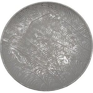 GOBA Tanier dekoračný – drevený, strieborný 29 cm
