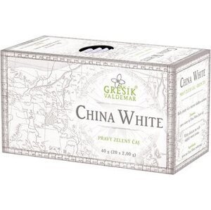 Grešík Valdemar – China White 20 nálevových vreciek, pravý zelený čaj