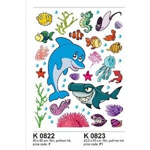 K0822 Samolepiaca dekorácia DOLPHIN BIG 65 × 85 cm