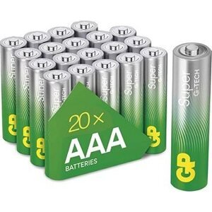 GP Alkalická batéria Super AAA (LR03), 20 ks