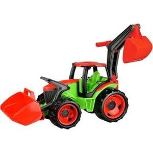 Lena Traktor s lyžicou a bagrom modro-sivý
