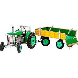 Kovap Traktor s vlečkou na kľúčik, zelený