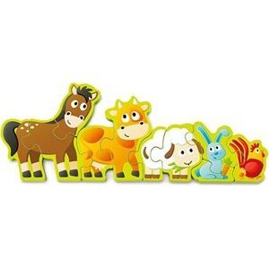 Hape Puzzle – Zvieratká a číslice, 10 dielikov
