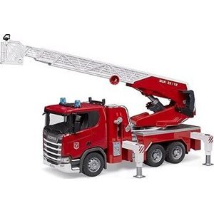 Bruder 3591 Hasičské vozidlo Scania Super 560R s otočným rebríkom a vodnou pumpou