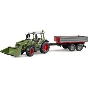 Bruder 2182 Traktor Fendt Vario 211 s čelným nakladačom a sklápacím prívesom