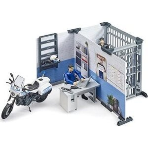 Bruder 62732 BWORLD Policajná stanica s policajtom, zločincom a motorkou