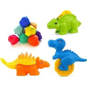 Aga4Kids Plastelína 10 ks + príslušenstvo dinosaury