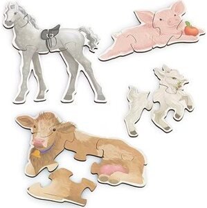 Vemkel Drevené puzzle Farm animals