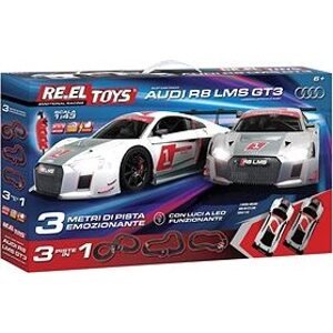 RE. EL Toys Autodráha Audi R8 LMS GT3, 1:43, 3 metre, 3 zostavy, LED svetlá