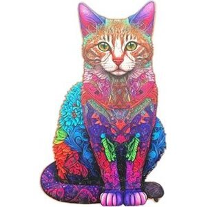 Kruzzel Drevené puzzle s motívom mačky – 130 dielikov
