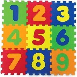 Siva Penové puzzle pre deti – čísla