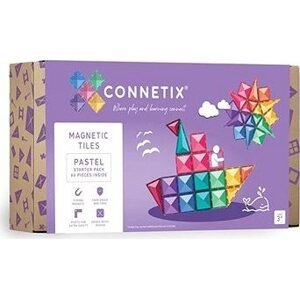 Connetix Tiles – Magnetická stavebnica PASTEL 64 ks