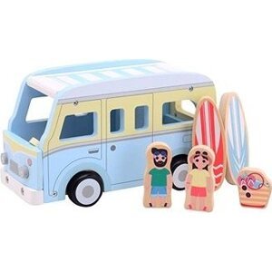 Jouéco Drevený plážový retro karavan 7 ks 18m+