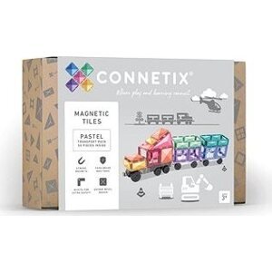 Connetix Tiles Magnetická stavebnica Pastel Transport 50 ks