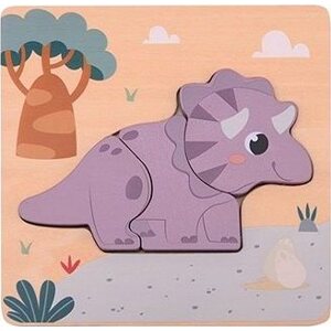 Jouéco Drevené mini puzzle Dino 12m+