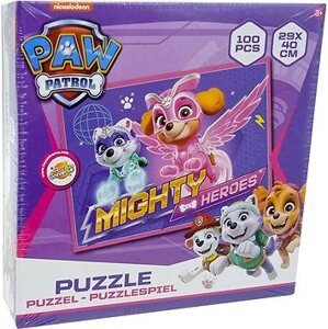 Nickelodeon Dievčenské puzzle Labková Patrola 100 dielikov – Neohrození hrdinovia