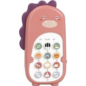 eliNeli Detský telefón dinosaurus, ružový