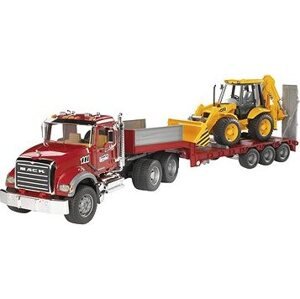 Bruder 02813 Tahač MACK Granite s bagrem JCB 4CX